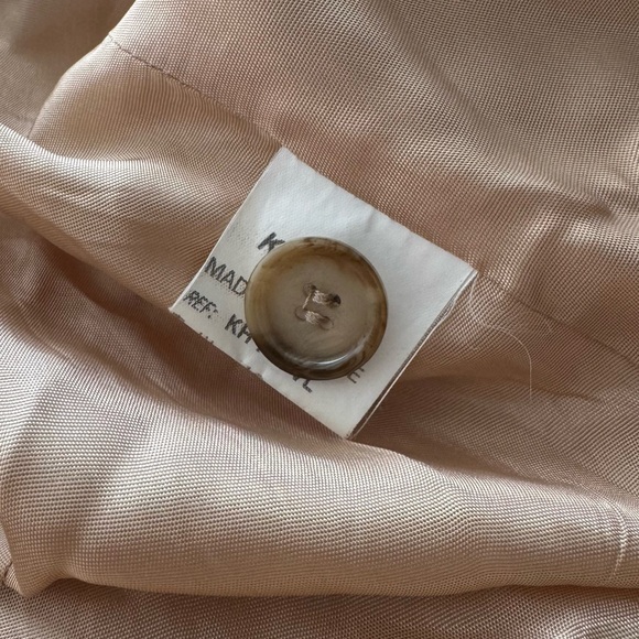 Kookai Wool Blend Single Breasted Faux Fur Beige Tan Coat M 40 - Picture 6 of 11